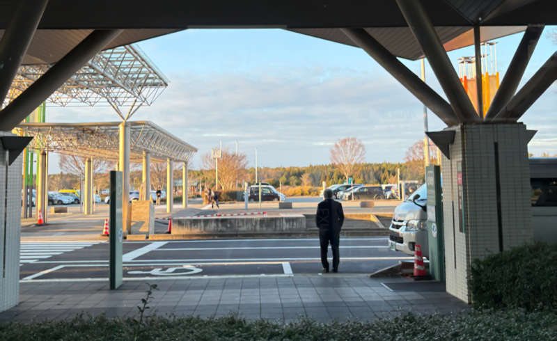 のと里山空港にて。